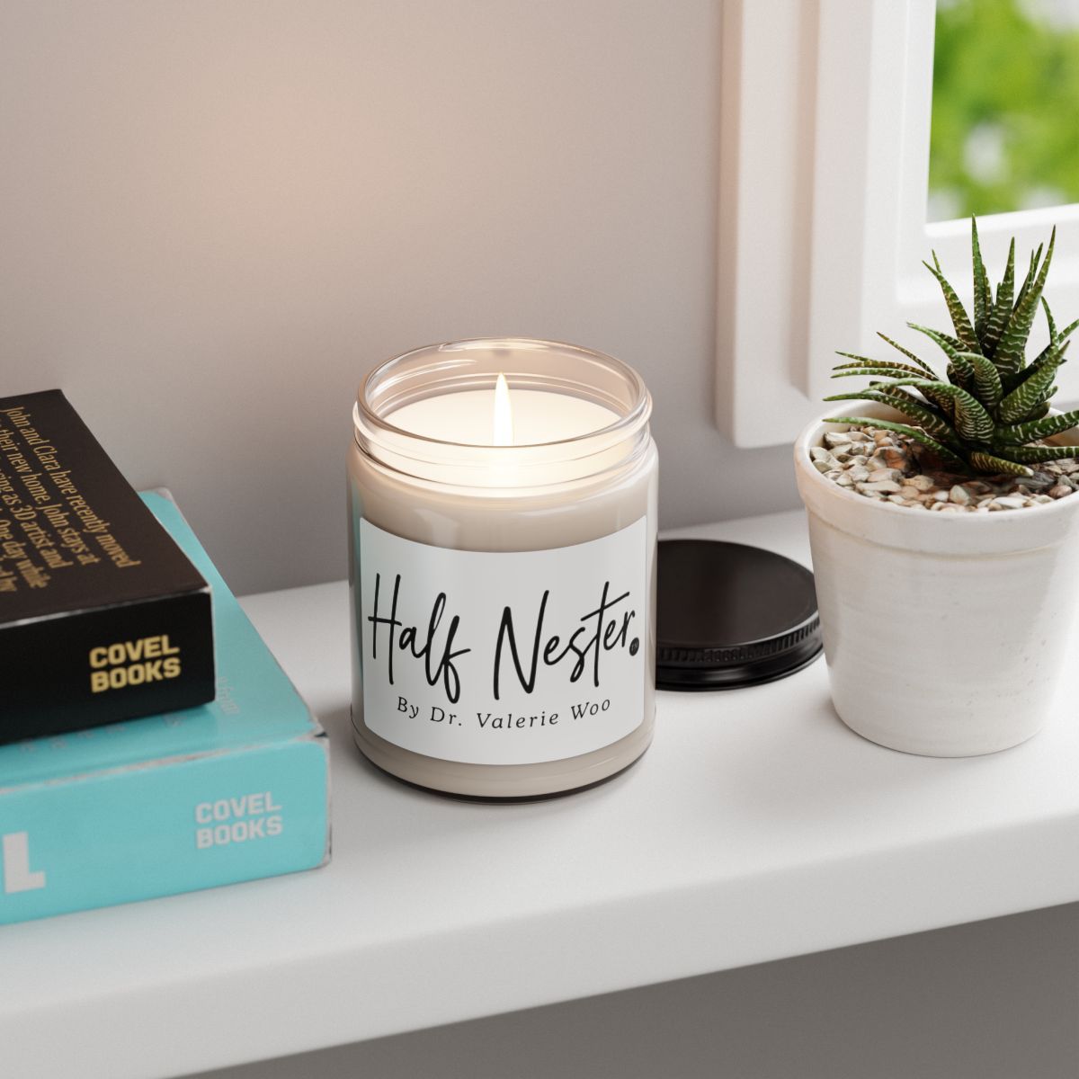 Half Nester candle | Scented soy jar candle, 9oz